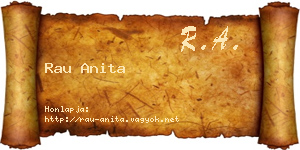 Rau Anita névjegykártya