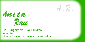 anita rau business card